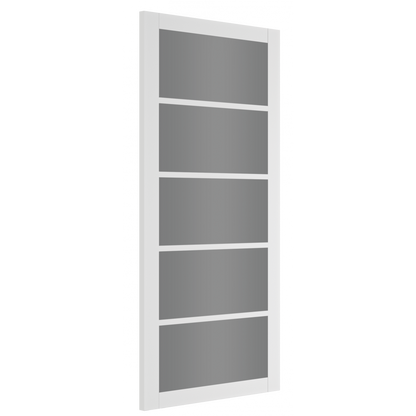 Deanta Internal White Primed Shoreditch Tinted Glazed Door Urban Industrial