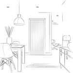 Internal White Primed Suffolk Panelled Fire Door