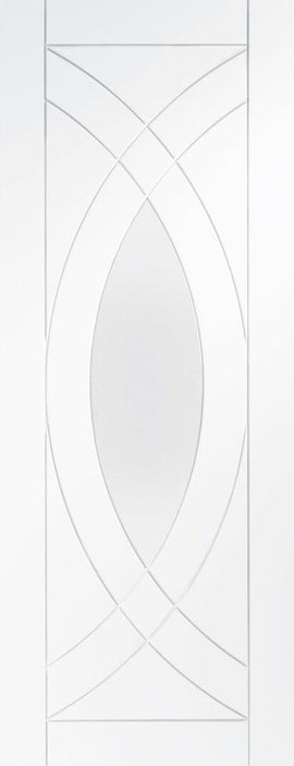 Internal White Primed Treviso Door With Clear Glass