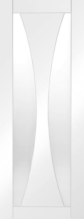 Internal White Primed Verona Door With Clear Glass