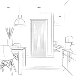 Internal White Primed Verona Door With Clear Glass