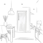 Internal White Primed Victorian Shaker Bi-Fold Door