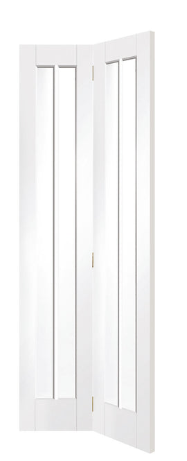 Internal White Primed Worcester Bi-Fold Door With Clear Glass