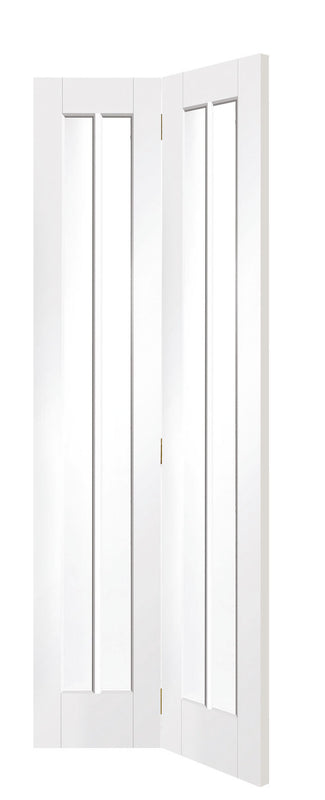 Internal White Primed Worcester Bi-Fold Door With Clear Glass