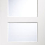 Internal White Severo With Clear Bevelled Glass Pre-Finished Door