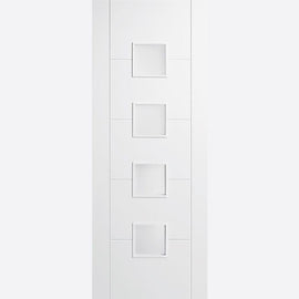 Internal White Vancouver Glazed 4L Door With Frosted Glass