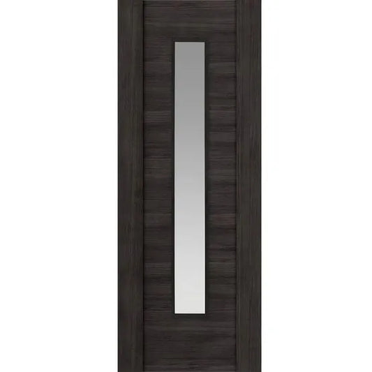 Liberty Alabama Cinza Fully Finished Dark Grey Glass Internal Door