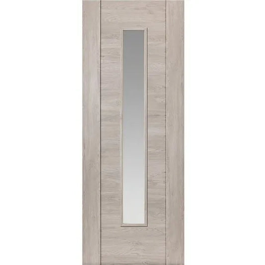 Liberty Alabama Fumo Fully Finished Grey Glass Internal Door