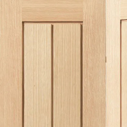 Liberty Internal Oak Thames Grooved Vertical Panel Bi-Fold Door