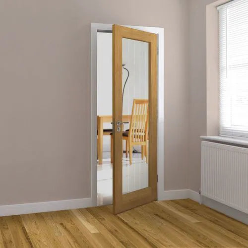 Liberty Internal Oak Thames Light Pre-finished Glass Cottage Door 838mm x 1981mm