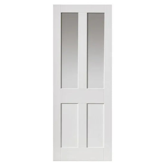 Liberty Rushmore Primed White 2 Light Clear Glass Internal Door