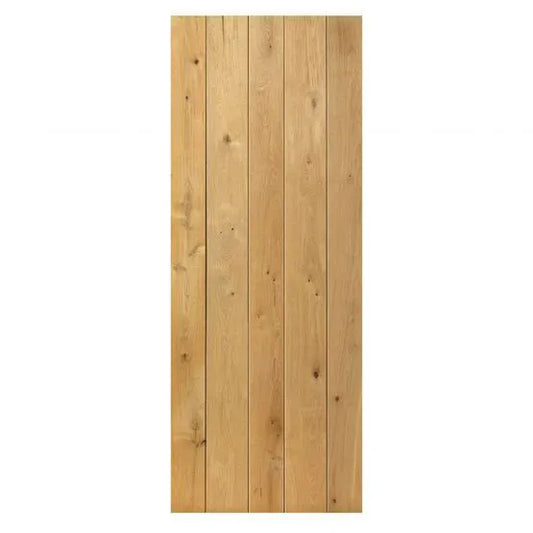 Liberty Solid Plank Ledged Unfinished Knotty Oak Internal Door