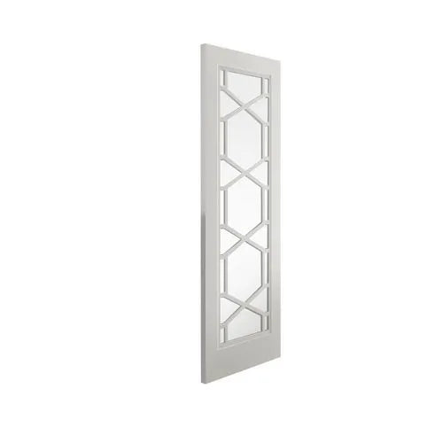 Liberty Quartz Retro White Primed Clear Glass Internal Door