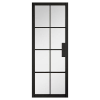 Internal Black Malvern Urban 8L Glazed Door Clear Glass