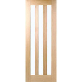 Internal Oak Utah Glazed Door 3 Light With Clear Glass