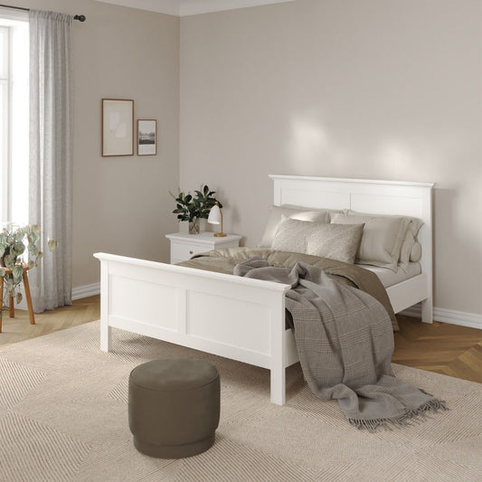 Liberty Luxury White Wooden Double Bed