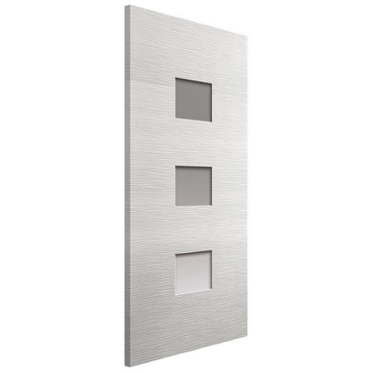 Liberty Internal White Primed Ripple Clear Glazed Door