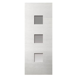 Liberty Internal White Primed Ripple Clear Glazed Door
