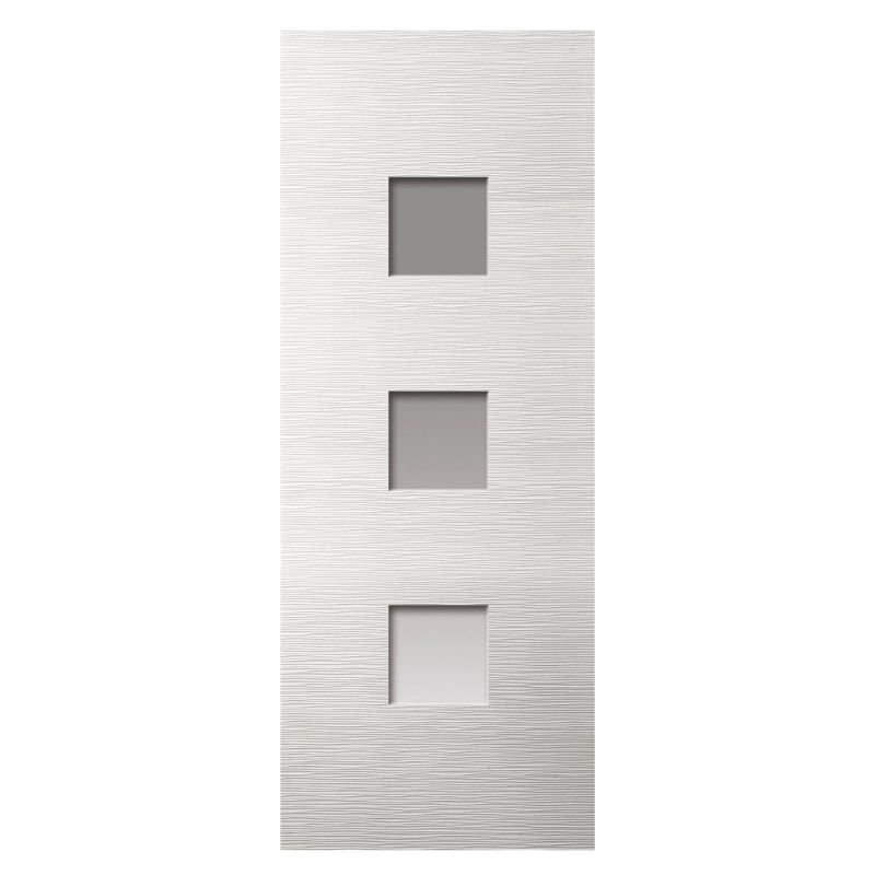 Liberty Internal White Primed Ripple Clear Glazed Door