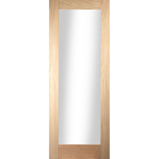 XL Joinery Internal Oak Pattern 10 Clear Glazed Door
