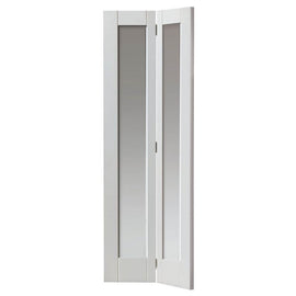 Liberty Internal White Primed Tobago Clear Glazed Bi-Fold Door