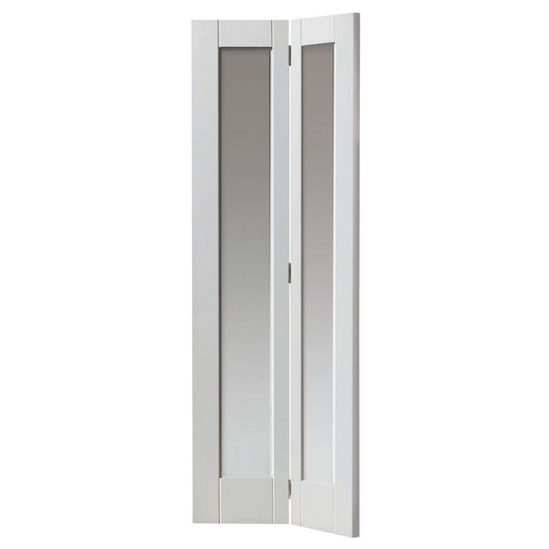 Liberty Internal White Primed Tobago Clear Glazed Bi-Fold Door