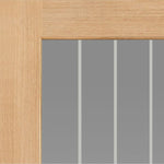 Liberty Internal Oak Thames Glazed Door Clear Glass With Etched Lines