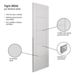 Liberty Internal White Tigris Fire Door Pre-Finished