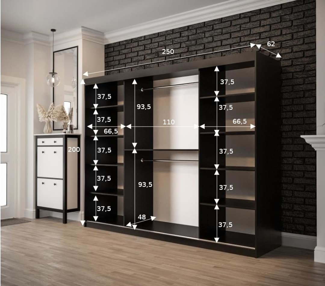 Liberty Tilburg I Sliding Door Wardrobe 250cm