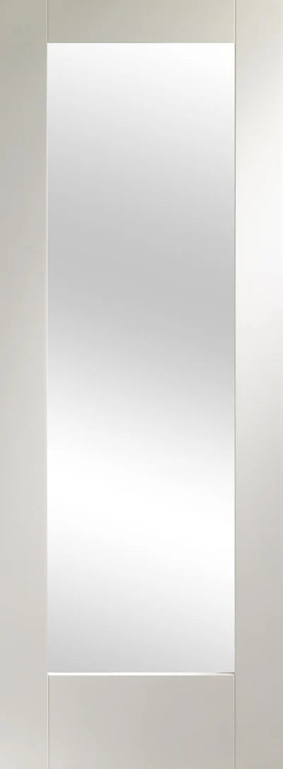 Internal White Primed Pattern 10 Clear Glazed Fire Door