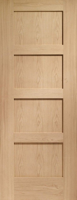 Internal Oak Shaker 4 Panel Fire Door FD30