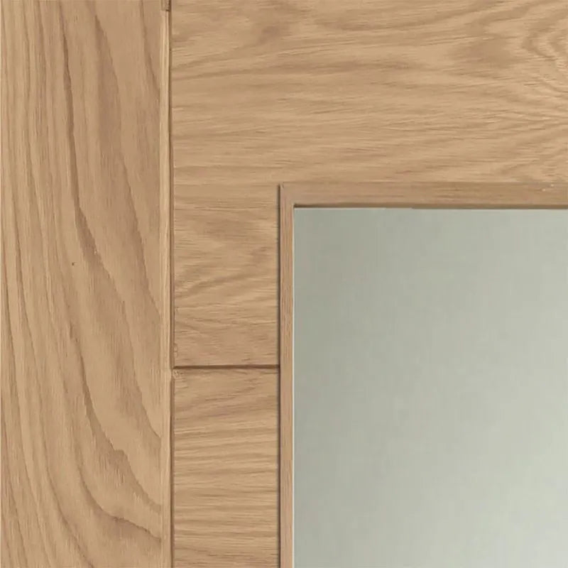 Internal Oak Palermo Rebated Pair Of French Doors With Clear Glass